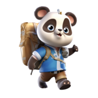 3d fofa panda personagem ai generativo png