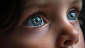 child eyes look photo