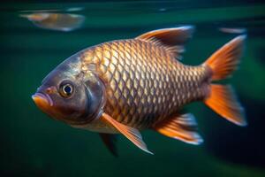 crucian carpa río pescado generativo ai foto