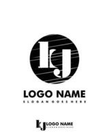 Initial HG negative space logo with circle template vector