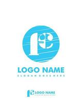 Initial FC negative space logo with circle template vector