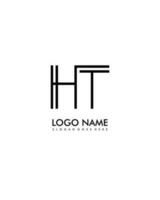 HT Initial minimalist modern abstract logo vector