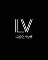 LV Initial minimalist modern abstract logo vector