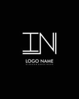 IN Initial minimalist modern abstract logo vector