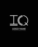 IQ Initial minimalist modern abstract logo vector