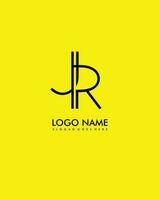 JR Initial minimalist modern abstract logo vector