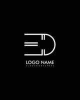 ed inicial minimalista moderno resumen logo vector