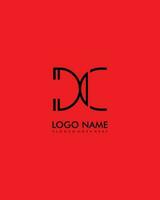 DC Initial minimalist modern abstract logo vector