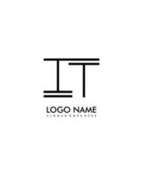 IT Initial minimalist modern abstract logo vector