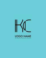KC Initial minimalist modern abstract logo vector
