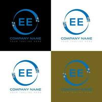 EE letter logo creative design. EE unique design. vector