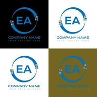 diseño creativo del logotipo de la letra ea. un diseño único. vector