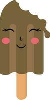 Funny chocolate ice cream vector