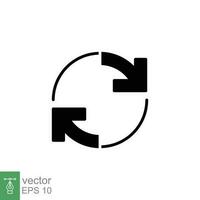 Exchange icon. Simple solid style. Change, double reverse arrow, replace, switch, return, swap concept. Black silhouette, glyph symbol. Vector illustration isolated on white background. EPS 10.