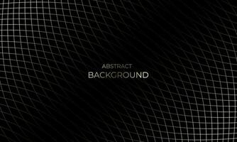 Black background with mesh golden pattern vector