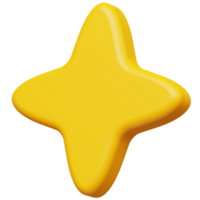 3d star icon illustration png