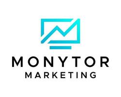 A blue and black logo for a digital marketing company. vector