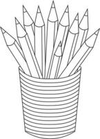 PEN HOLDER coloring pages vector