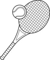 raqueta de tenis y pelota vector