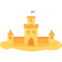 ilustración de castillo de arena png