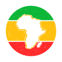 continente continente de África artístico grunge texturizado mapa png