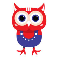 Fourth of July or Patriotic Owls png