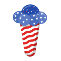 4th of july ice cream illustration png