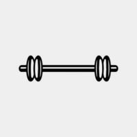 Barbel, Dumbbell Gym Icon on white background vector