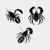 set of Crayfish logo. Isolated crayfish on white background vector