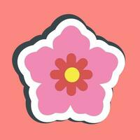 Sticker south korean flower. South Korea elements. Good for prints, posters, logo, advertisement, infographics, etc. vector