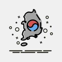 icono sur Corea mapa. sur Corea elementos. íconos en mbe estilo. bueno para huellas dactilares, carteles, logo, anuncio publicitario, infografía, etc. vector