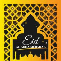 eid al adha mubarak islamic elegant creative vector design,