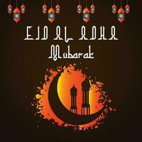 eid al adha mubarak islamic elegant creative vector design,