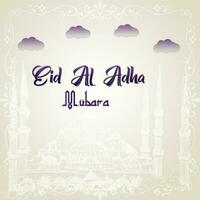 eid al adha mubarak islamic elegant creative vector design,