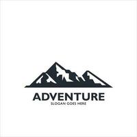 vector logo black mountain, adventure, forest, outdoor vector