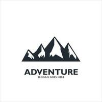 vector logo black mountain, adventure, forest, outdoor vector