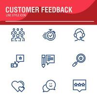 Testimonial, Customer Feedback and User Experience related icon set vector