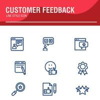 Testimonial, Customer Feedback and User Experience related icon set vector