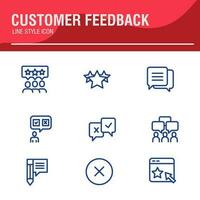 Testimonial, Customer Feedback and User Experience related icon set vector