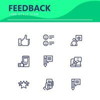 set icon line simple icon set Testimonial, Customer Feedback, vector illustration