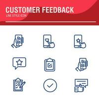 Testimonial, Customer Feedback and User Experience related icon set vector