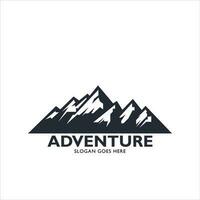 vector logo black mountain, adventure, forest, outdoor vector