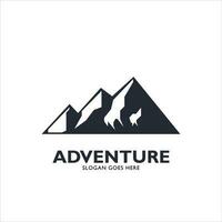 vector logo black mountain, adventure, forest, outdoor vector