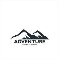 vector logo black mountain, adventure, forest, outdoor vector