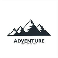 vector logo black mountain, adventure, forest, outdoor vector