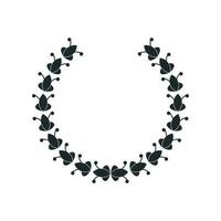 Set of wreaths and branches with leaves. Hand drawing laurel wreaths and branches collection. vector