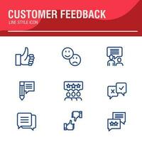 Testimonial, Customer Feedback and User Experience related icon set vector