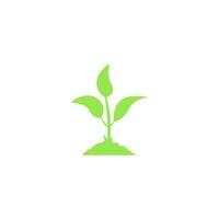 vector icono logo natural, herbario, orgánico, hojas.