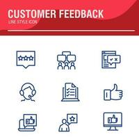 Testimonial, Customer Feedback and User Experience related icon set vector