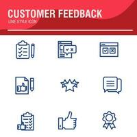 Testimonial, Customer Feedback and User Experience related icon set vector